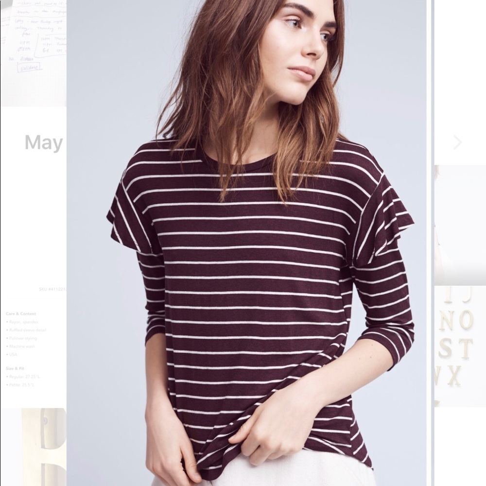 NWT Anthropologie Binney Striped Top, Sizes